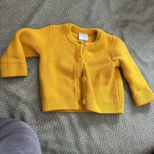 Hanna Andersson mustard Yellow Kids Cardigan